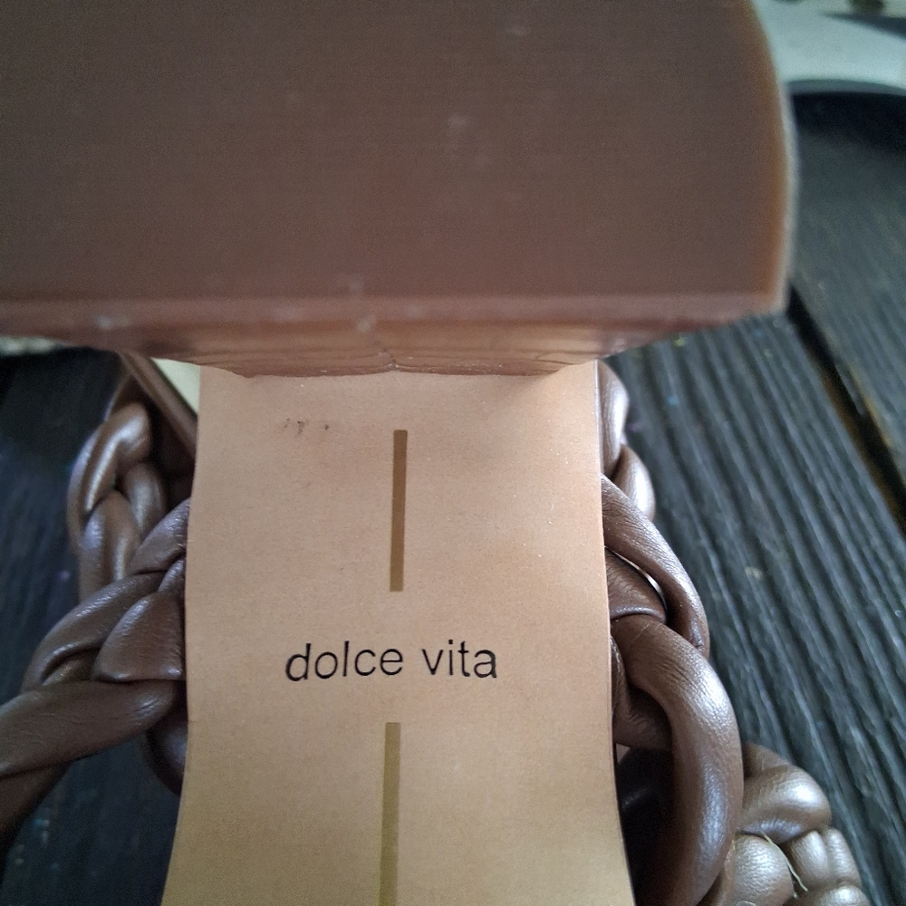 Dolce Vita Chocolate Braided Heels - Picture 4 of 7